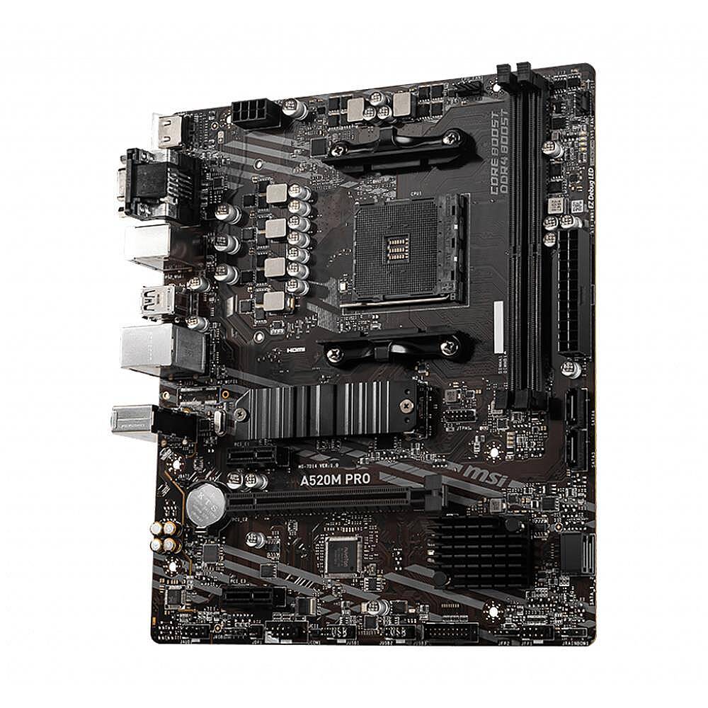 A520M PRO AM4 DDR4 4600(OC) VGA DVI HDMI M.2 USB3.2 mATX Anakart - 3