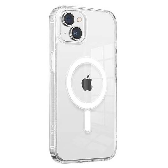 Apple iPhone 13 Kılıf M-safe Şarj Özellikli Şeffaf Sert PC Zore Embos Kapak - 1