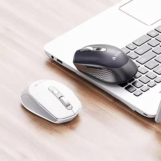 Aula AM204 Çift Modlu Bluetooth ve Kablosuz 1600DPI Şarj Edilebilir Optik Mouse Beyaz - 3