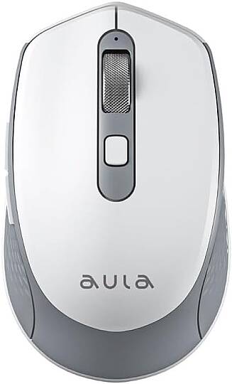 Aula AM204 Çift Modlu Bluetooth ve Kablosuz 1600DPI Şarj Edilebilir Optik Mouse Beyaz
