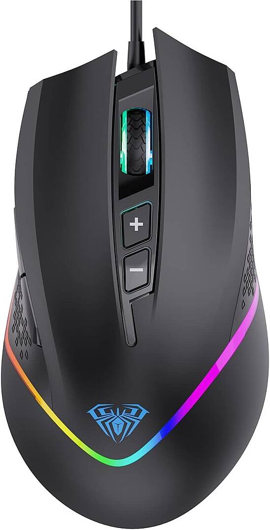 Aula F805 6400DPI RGB 7 Tuşlu Makro Optik Gaming Oyuncu Mouse - 1