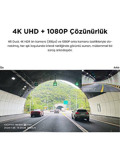 Ddpai N5 Dual Araç İçi Kamera ile Uyumlu Kablolu Radar Modülü Kiti – Yüksek Hassasiyetli Hareket Algılama - 4