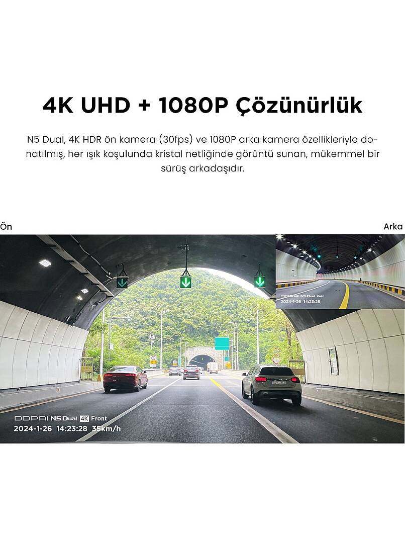 Ddpai N5 Dual Araç İçi Kamera ile Uyumlu Kablolu Radar Modülü Kiti – Yüksek Hassasiyetli Hareket Algılama - 4