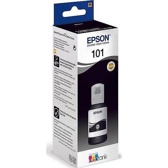 Epson 101 Siyah Mürekkep Şişesi, 127 ml. L4150/L4160/L6160/L6170/L6190/L14150 (C13T03V14A) Black - 1