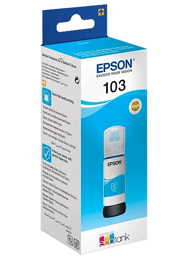 Epson 103 EcoTank 65 Ml  Mavi Mürekkep Kartuş (Orjinal)