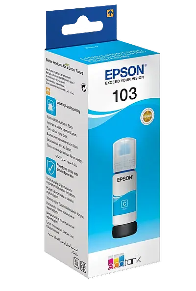 Epson 103 EcoTank 65 Ml Mavi Mürekkep Kartuş (Orjinal) - 1
