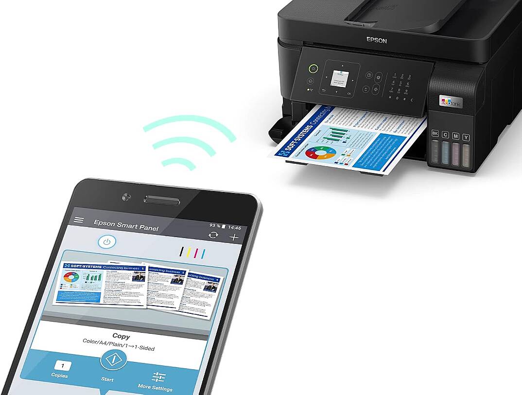 Epson EcoTank L5590 Wi-Fi + Tarayıcı + Fotokopi + Faks Renkli Çok Fonksiyonlu Tanklı Mürekkep Püskürtmeli Yazıcı - 3