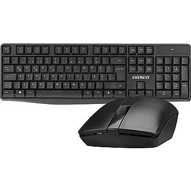 Everest KM-7500 Siyah Kablosuz Q Multimedia Klavye + Mouse Set - 1