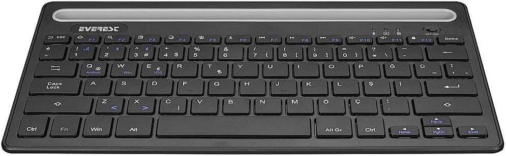 Everest KM-BT803 Siyah 3 in 1 BT 5.0+3.0+2.4Ghz 1600dpi Q Multimedia Kablosuz Klavye + Mouse Set - 2