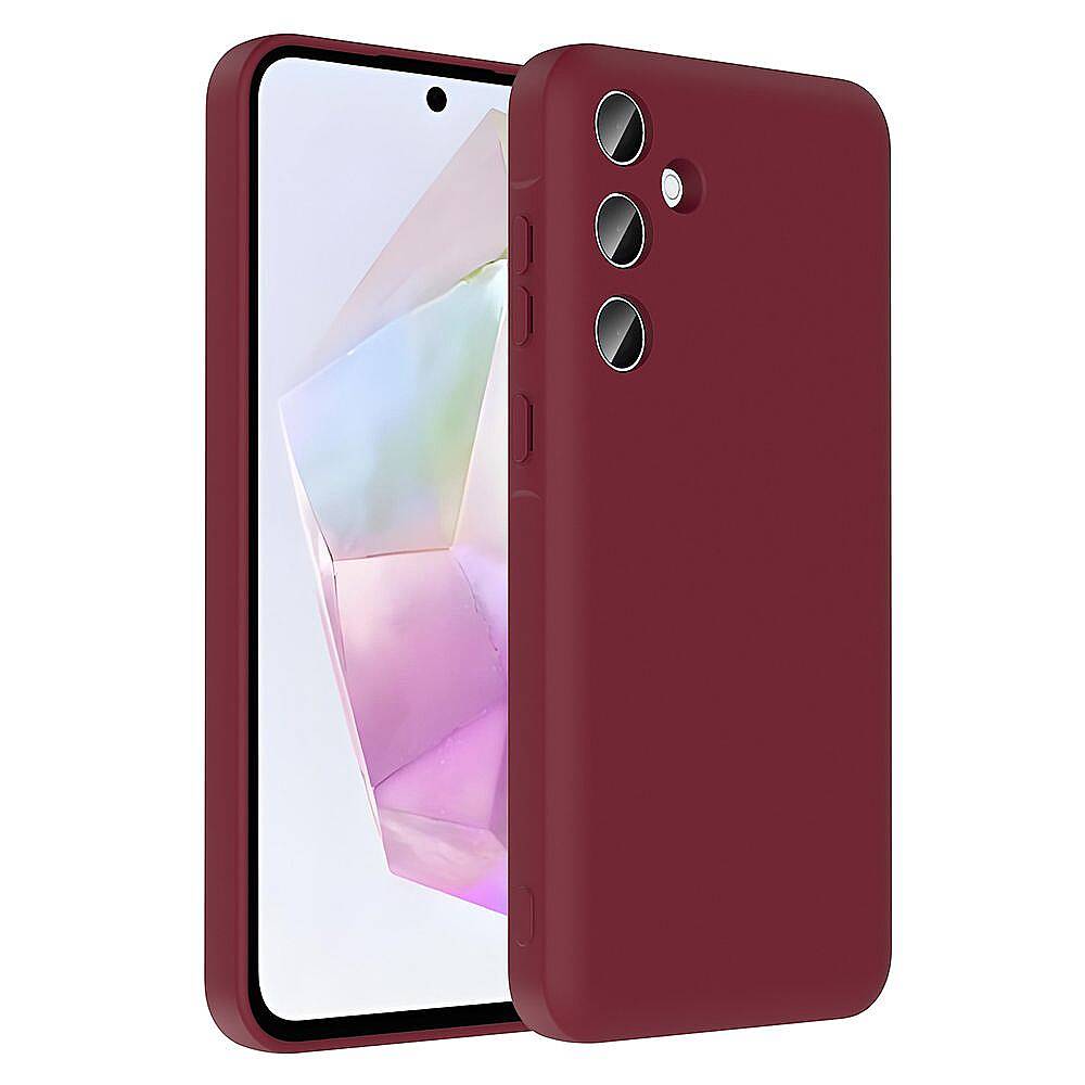 Galaxy A36-A56 Uyumlu Kılıf Kamera Korumalı Mürdüm Zore Vitra Kapak - 1