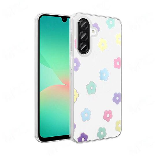 Galaxy A56 Kılıf Şeffaf Figürlü Zore Folk Sert Kapak- 