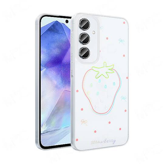 Galaxy A55 Kılıf Şeffaf Figürlü Zore Folk Sert Kapak- - 3