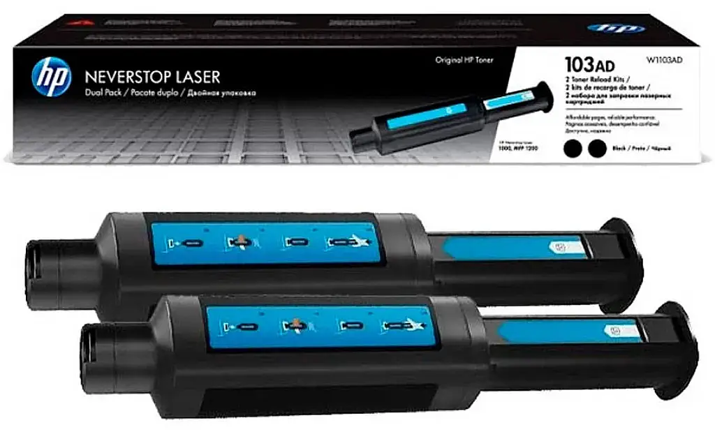 HP W1103AD (103A) SIYAH 2 LI PAKET TONER 2.500 SAYFA - 1