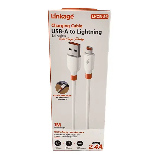 Linkage LKCB56 2.4A Iphone Usb Şarj Kablosu