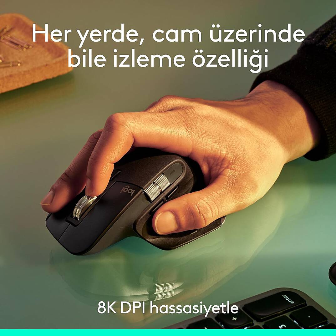 Logitech Mx Master 3S Şarjlı Sessiz Ergonomik Optik Kablosuz Mouse - 2