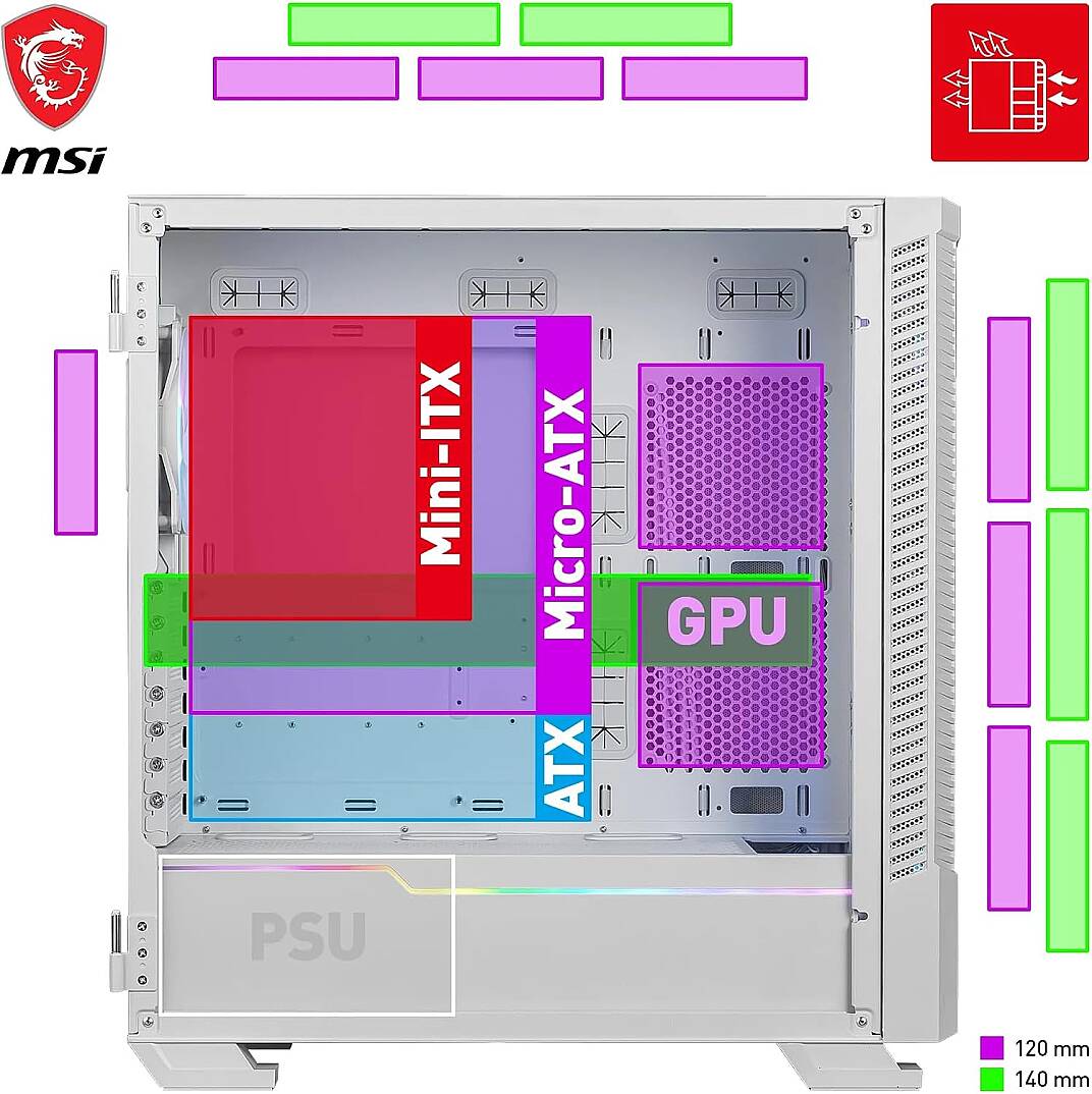 MSI MPG Velox 100R White TG ARGB ATX Mid - 4