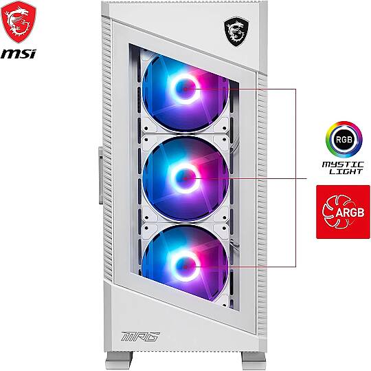 MSI MPG Velox 100R White TG ARGB ATX Mid - 3