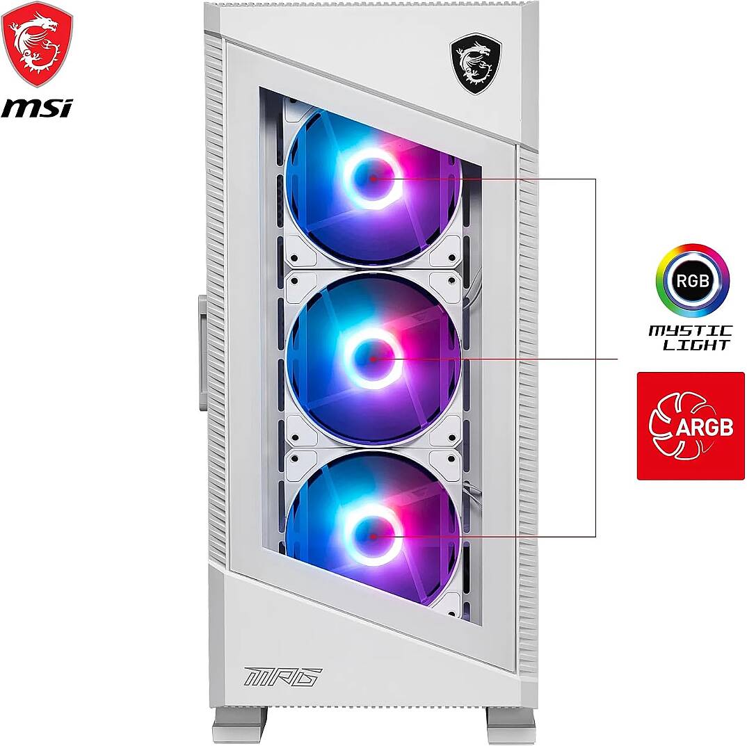 MSI MPG Velox 100R White TG ARGB ATX Mid - 3