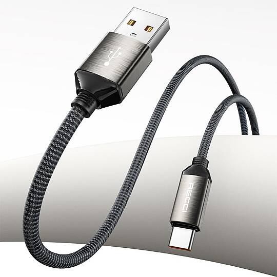 Recci- RS35C 6A 1M Type-C Kablo -Gray - 2