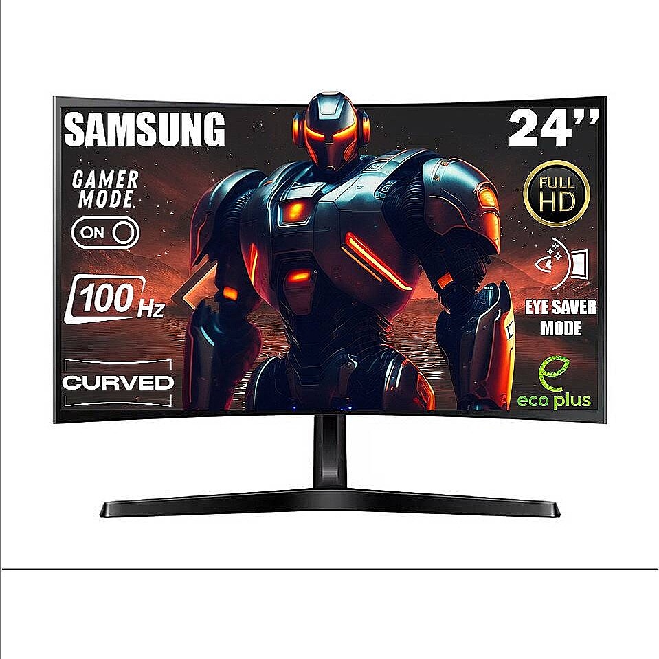 Samsung Essential S36G 24'' 100 Hz 4 Ms (HDMI+VGA) Full HD 1920 x 1080 LCD Monitör LS24D366GAUXUF - 1