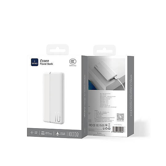 Wiwu- Wİ-P078 Essen Powerbank 10000 Mah.-White