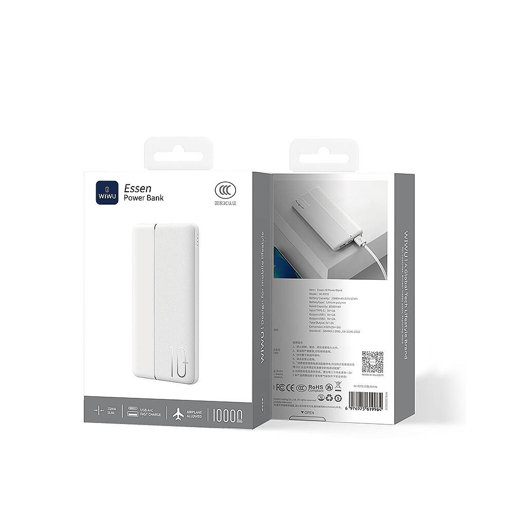 Wiwu- Wİ-P078 Essen Powerbank 10000 Mah.-White - 1