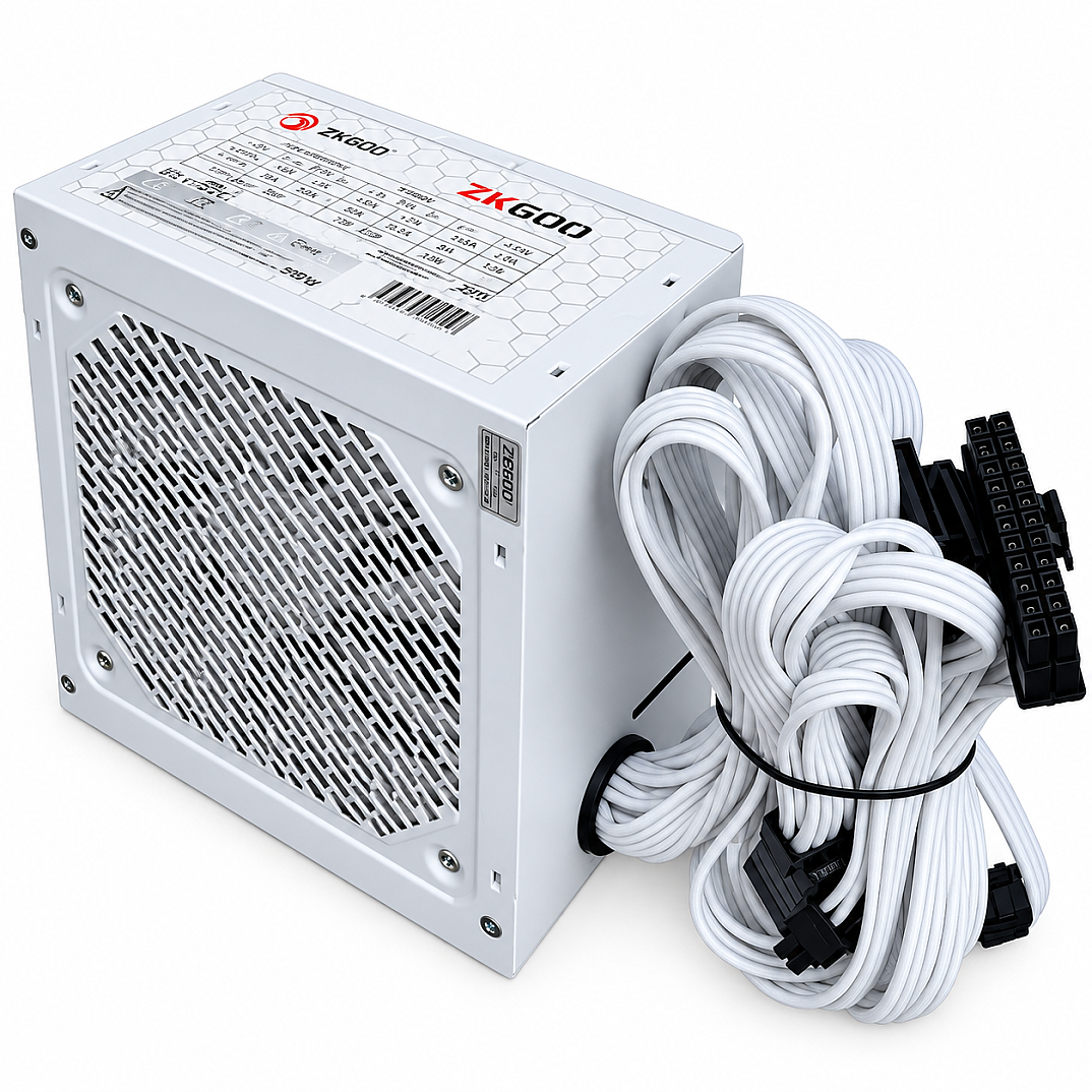 Zoko ZK600 Beyaz 600W 12 CM Fanlı Güç Kaynağı - 1