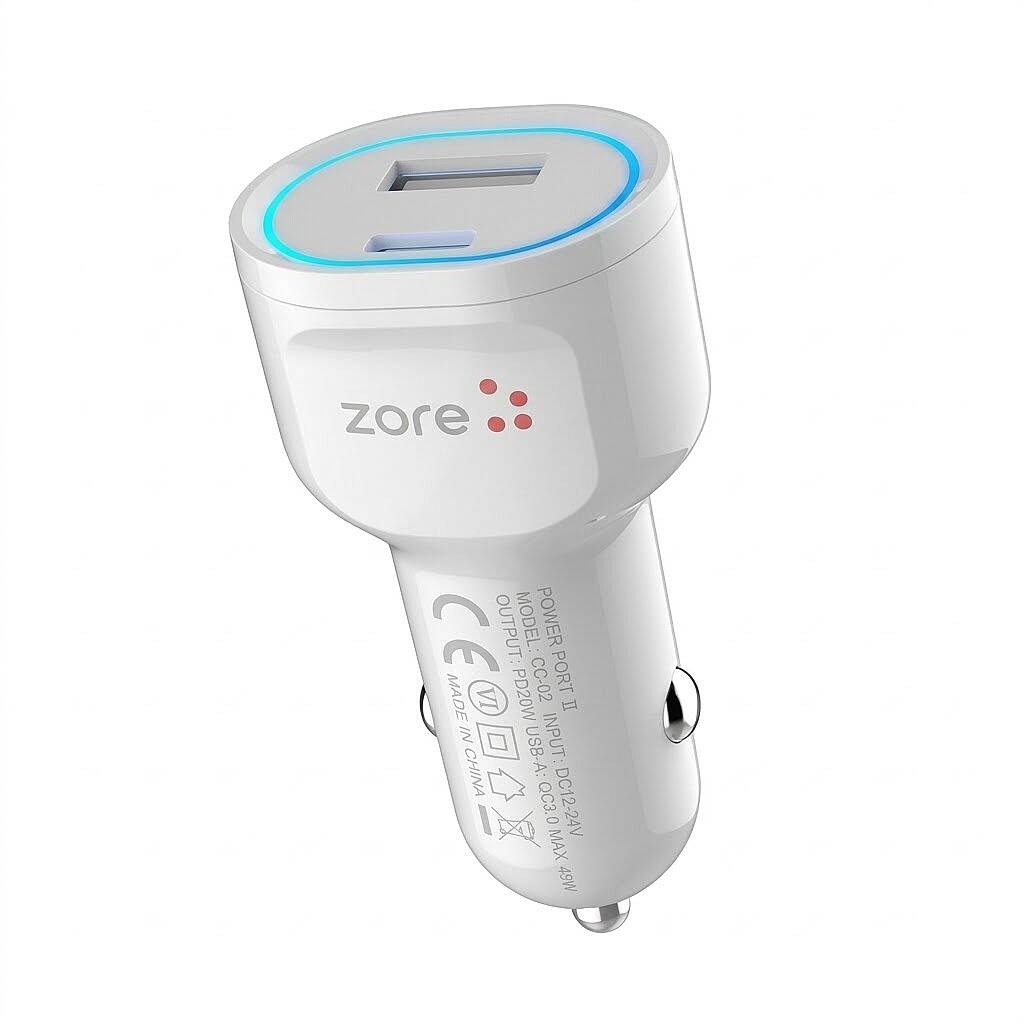 ZORE CC-02-PD+USM BEYAZ 3.4A CAR CHARCER - 1